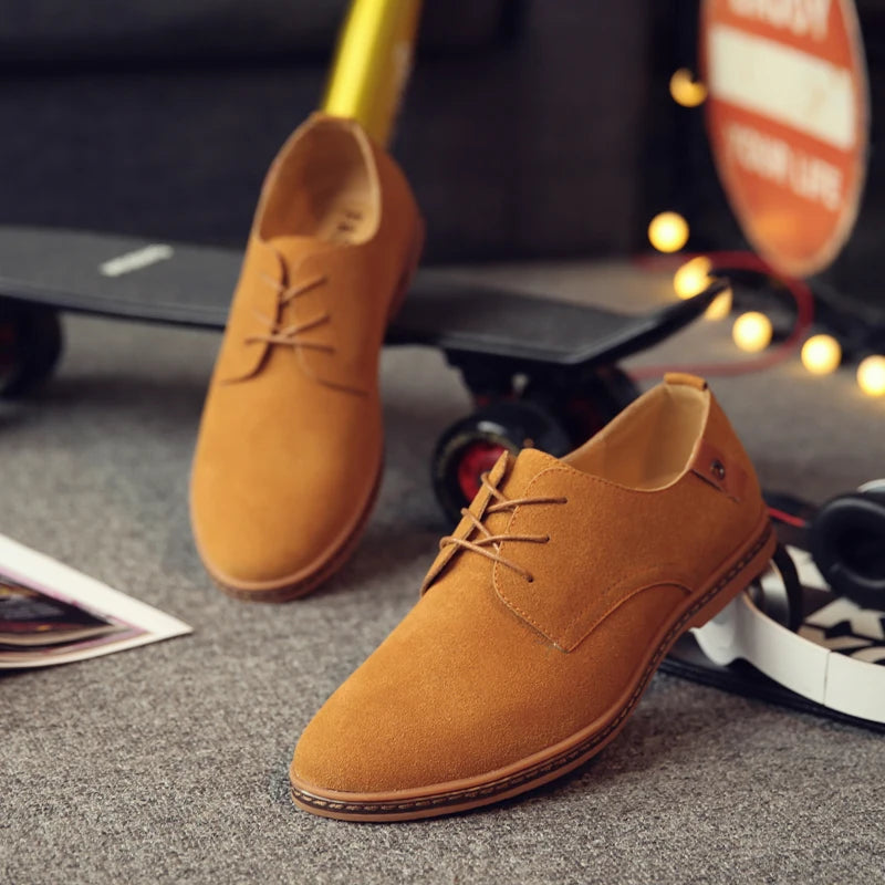 Elegante Herren-Oxford-Schuhe aus Wildleder – Atmungsaktiv & Bequem