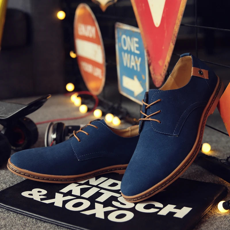 Elegante Herren-Oxford-Schuhe aus Wildleder – Atmungsaktiv & Bequem