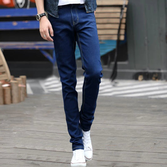 Herren Slim Fit Jeans mit Reißverschluss – Distressed Look & schmaler Schnitt aus Denim