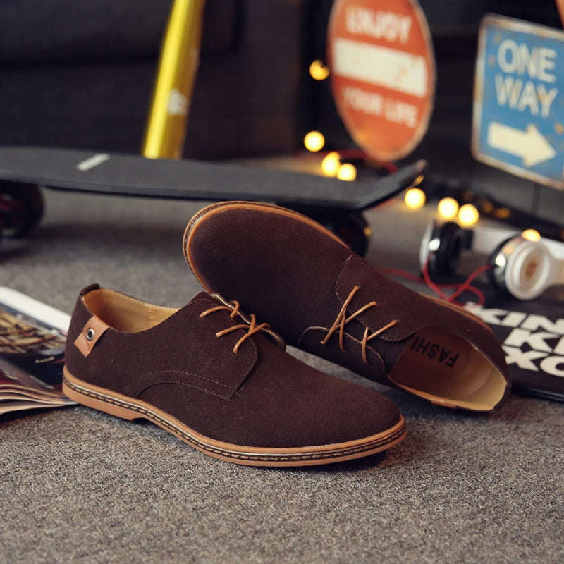 Elegante Herren-Oxford-Schuhe aus Wildleder – Atmungsaktiv & Bequem