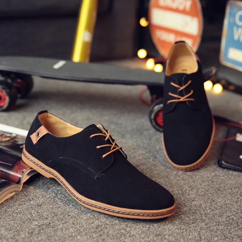 Elegante Herren-Oxford-Schuhe aus Wildleder – Atmungsaktiv & Bequem